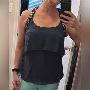 Embellished layered top